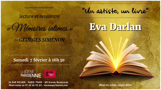 Affiche un artiste un livre horizontale Eva Darlan OK