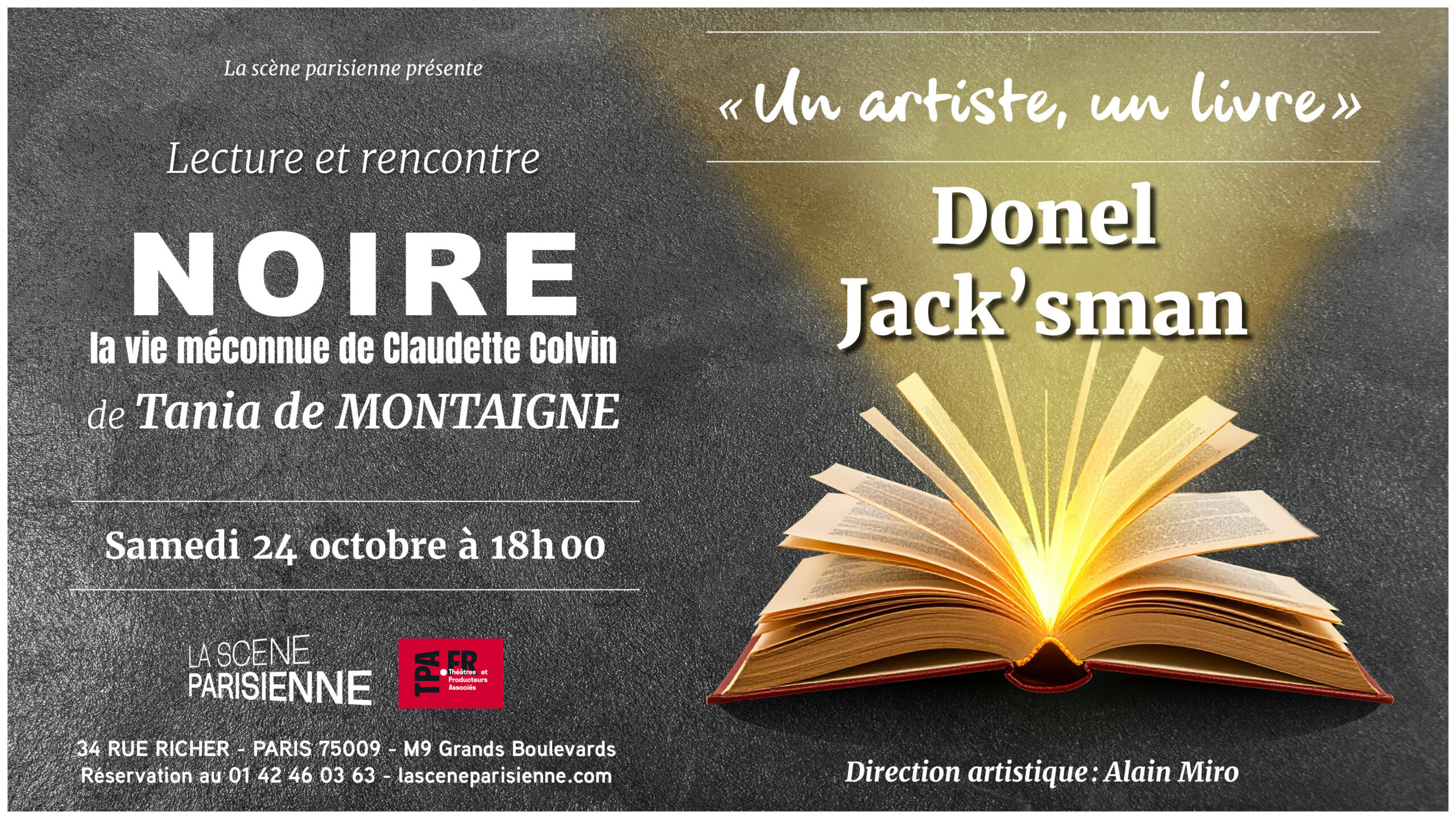 Donel Jacksman - Affiche un artiste un livre horizontale